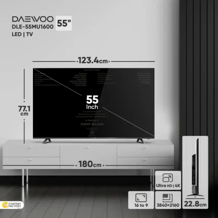 تلویزیون ال ای دی دوو مدل DLE-55MU1600 سایز 55 اینچ